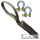 Hebeband grau, 4m, Tragfähigkeit 4To./8To.; Breite 120mm  + 2 Stk. - Schäkel hochfest, geschweift - 4750kg (2xS12.00475G)