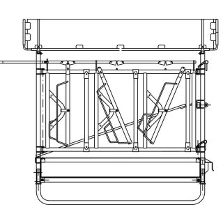 Viereckraufe "Standard" mit Selbstfangfressgitter
