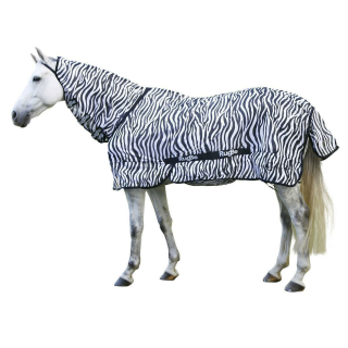 Fliegendecke Zebra inkl. Halsteil, Rückenlänge 135cm