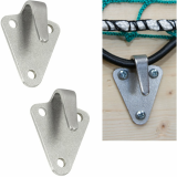 2 Stück Hakenplatte Dreiloch, verzinkt, 50x40mm