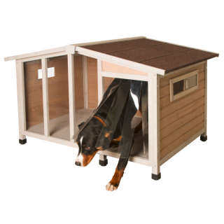 Hundehütte Overview 134x92x82cm, mit Plexiglas-Front