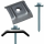 100 Kalotten 33mm - 48° RAL 9006 + 100 FaBa 6,5x75