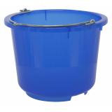 Stall- und Baueimer, 12ltr. blau transparent