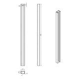 PITZL® Zaunsäule mit C-Profil 50x30x15x3; fvz.;...
