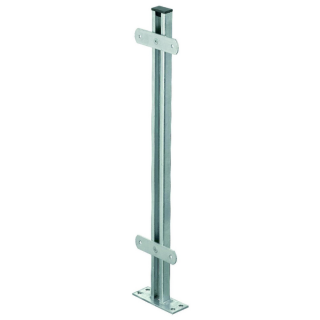 PITZL® Zaunsäule mit C-Profil 50x30x15x3; fvz.; zum Aufdübeln, Höhe 1000mm