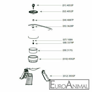 Ersatzteilset für Geflügeltränke Kubic, 40l/50l