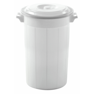 Futtertonne mit Deckel 100ltr. weiß