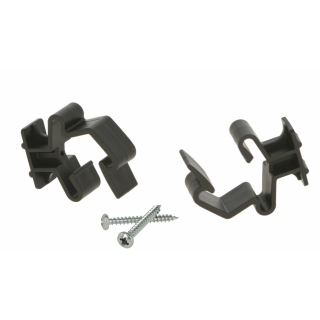 T-Post Universalclip, 8 Clips inkl. 8 Schrauben, schwarz