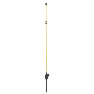 10 Stück Fiberglaspfahl 110cm, oval 10x8mm, mit Fiberglas-Nagel, Trittfuß und 2 Isolatoren