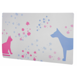 Napfunterlage 55x35cm, blau/pink/weiß