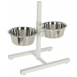 Futterbar weiß inkl. Näpfe 2x1800ml