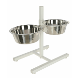 Futterbar weiß inkl. Näpfe 2x2800ml
