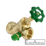 Freistromventil DN32 11/4", steigend, mit Entleerung...