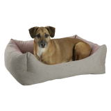 Kuschelbett Golden rot/graubraun 85x70x23cm