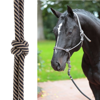 Knotenhalfter Pony, navy/beige