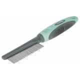 Fellkamm fein, 21cm, türkis/grau