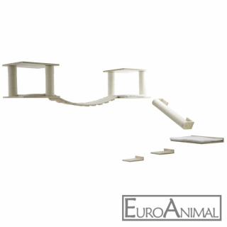 Katzenspielplatz Top XL, 7-teilig, natur/weiß