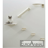 Katzen-Kletterwand Rocky, 6-teilig, natur/weiß