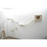 Katzen-Kletterwand Anden 8-teilig, natur/weiß