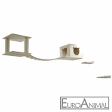 Katzenspielplatz Top, 5-teilig, natur/weiß