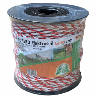 Elektroseil Torero aus PE Monofilen 6mm 500m, 5 x Niro 0,20mm, 1 x Cu 0,30mm