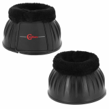 Hufglocken Gummi / Teddy-Fleece, schwarz, Cob