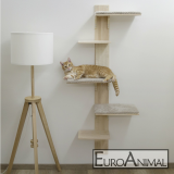 Wandkratzbaum Timber für  Katzen, natur/grau