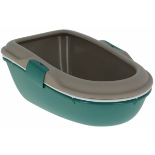 FURBA Katzentoilette M, english green/taupe, mit Reinigungssieb, 59x39x22cm