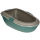 FURBA Katzentoilette MAXI, english green/taupe, mit Reinigungssieb, 69x47x26cm
