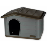 Katzenhaus Paola Eco 60x51x41cm, graugrün/braun