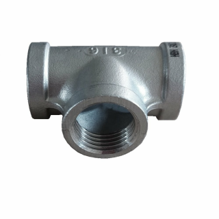 90°-T-Stück 1/2", 3x Innengewinde ; Edelstahl 1.4401