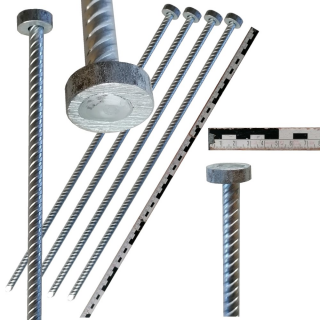 Erdnagel verzinkt , runder Kopf, 12mm x 600mm