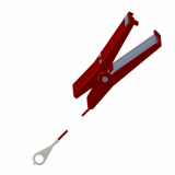 Zaunanschlusskabel mit Krokodilklemme 40mm, rot,...