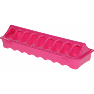 Futtertrog Kunststoff pink für Küken 30 x 9,5 cm