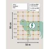 Schafnetz ClassicNet, orange, Höhe: 90 cm -...