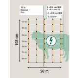 Schafnetz ClassicNet. orange, Höhe: 108 cm -...