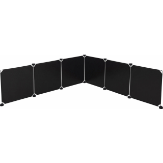 6 Stück Zusatz-Kunststoffwand-Elemente für Freigehege, + 12 Verbinder