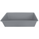 Katzentoilette ohne Rand 40x30x10 cm, grau