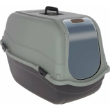 XL Katzentoilette Emma Eco Grüngrau/Schwarz, 65x44x46cm