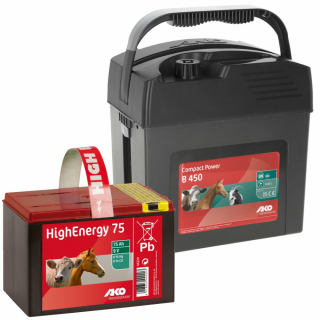 AKO Compact Power B450 Weidezaungerät, 9V, incl. Batterie 75Ah