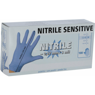 Einmalhandschuh Nitril Sensitive, puderfrei, 100 Stk.; Gr. 6,5-7 / S