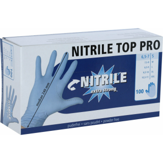 Einmalhandschuh Nitril Top Pro, puderfrei, 100 Stk.; Gr. 6,5-7 / S