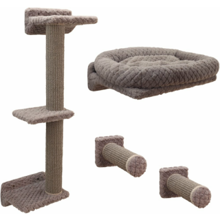Kletterwand Monte Alpi für Katzen, 8-teilig, Farbe taupe