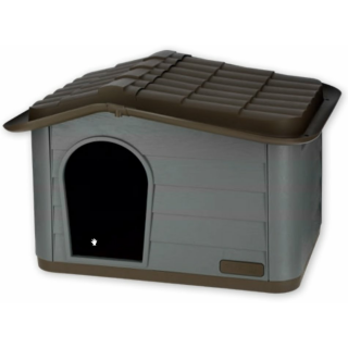 Katzenhaus Paola Eco XL 79x59x55cm, graugrün/braun