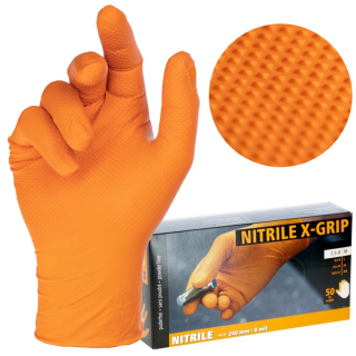 Einmalhandschuh X-Grip 240mm, 50 Stück, Gr. 8,5-9 / L