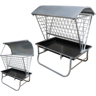 Futterraufe 115 x 81 x 131,5 cm  für Schafe, mit Dach