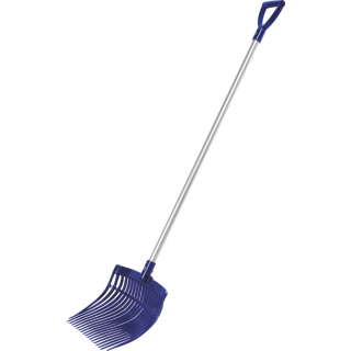 Pferdedunggabel V-Fork navy, 40x31cm Polycarbonat, mit Stiel