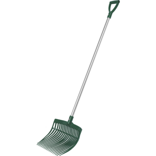Pferdedunggabel V-Fork green, 40x31cm Polycarbonat, mit Stiel
