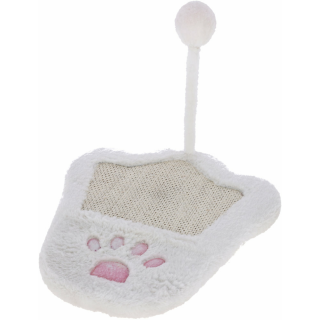 Kratzbrett Paw, 36 x 31 cm, mit Raschelkugel auf Schwingfeder