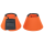 Hufglocken NeoLite Kautschuk, paarweise, Klettverschluss, orange, Gr. L